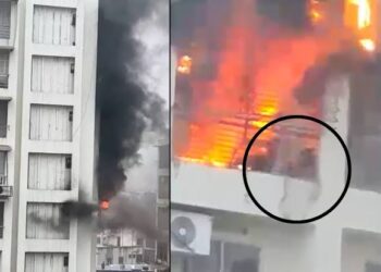 इमारत की सातवीं मंजिल पर आग लगने से जिंदा जली युवती