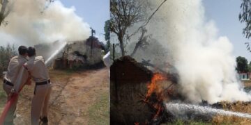 मगनपुरा में घर के साथ बने स्टोर रूम में लगी भयंकर आग