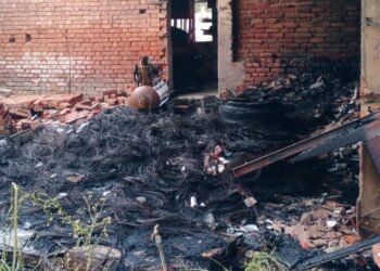 दुकान में लगी भीषण आग, जिंदा जला मालिक