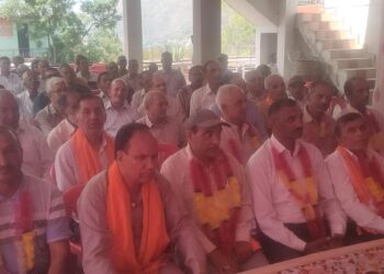 भारतीय राज्य पैन्शनर संघ जिला सोलन की कार्याकार्नि की बैठक परगना म्लौन के जय नगर मे