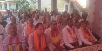 भारतीय राज्य पैन्शनर संघ जिला सोलन की कार्याकार्नि की बैठक परगना म्लौन के जय नगर मे