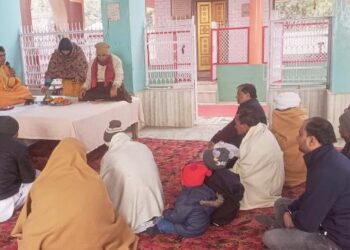 अयोध्या के श्रीराम मंदिर के निमित प्राचीन मां चण्डके देवी मंदिर में आयोजित किया गया सुंदरकांड पाठ