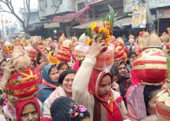 श्री रामलला प्राण प्रतिष्ठा महोत्सव के अवसर पर पूरा शहर हुआ राममय के शोभायात्रा में सराबोर