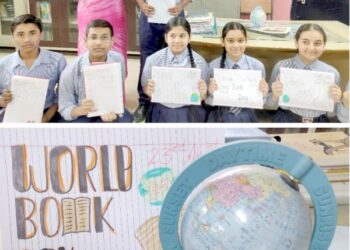 दसवी के विद्यार्थियों के संग श्रीमती सुधा ने मनाया विश्व पुस्तक एवम कॉपीराइट दिवस