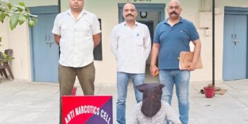 एंटी नारकोटिक्स सेल की टीम नें हेरोइन तस्कर को किया काबू, 3 दिन के पुलिस रिमांड पर