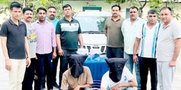 डिटेक्टिव स्टाफ नें अवैध हथियार सहित 2 बदमाश गिरप्तार, 2 अवैध हथियार 10 रौंद बरामद