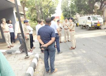 मतगणना के मध्यनजर कडी सुरक्षा को लेकर डीसीपी नें लिया जायजा