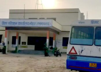 हरियाणा रोडवेज की सवारियों से भरी बस राजस्थान में जब्त