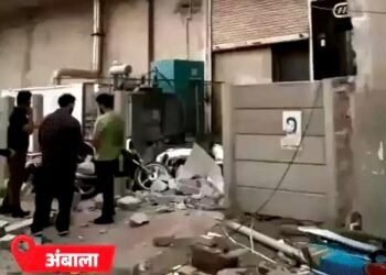 हरियाणा में बारिश-ओलावृष्टि, बिल्डिंग का हिस्सा गिरा