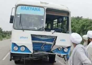 हरियाणा रोडवेज और गाड़ी में टक्कर, 4 लोगों की मौत:3 गंभीर घायल