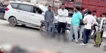 हरियाणा में बेकाबू कैंटर ने 7 लोगों को रौंदा: जीजा-साले समेत 3 की मौत, सड़क पर बिखरीं लाशें, फ्लाईओवर के 2 पिलर के बीच फंसकर रुका