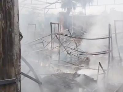 पंचकूला में पिंजौर की ऑनलाइन नर्सरी में आग: ऑफिस-स्टोर का सामान जला; भारी नुकसान, लाखों की कीमत के पौधे सुरक्षित